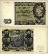 500 złotych 1.03.1940, seria A, pięknie zachowan