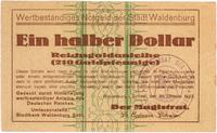 1/2 dolara (210 goldfenigów) 30.10.1923, pieczęć