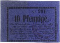 10 fenigów 1.10.1920, pieczęć magistratu, tektur