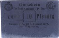 10 fenigów 1.02.1917, podpis, na stronie odwrotn
