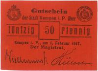 50 fenigów 1.02.1917, podpis, na stronie odwrotn