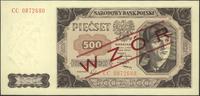 500 złotych 1.07.1948, WZÓR seria CC, piękne, Mi