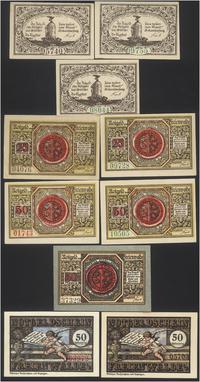 2x5, 10, 2x25 i 5x50 fenigów 1920 i 1921, razem 