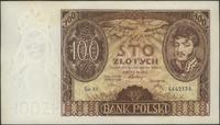 100 złotych 9.11.1934, Ser. AV., znak wodny +X+,