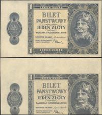 1 złoty 01.10.1938, obustronny przesunięty nadru