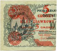 5 groszy 28.04.1924, lewa strona banknotu, Miłcz