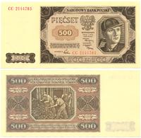 500 złotych 1.07.1948, seria CC, piękne, Miłczak
