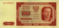 100 złotych 1.07.1948, seria GG "bez ramki" , Mi