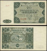 20 złotych 15.07.1947, seria A 1415990, dwa lekk