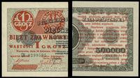 1 grosz 28.04.1924, seria CN (7 cyfr) lewa połów