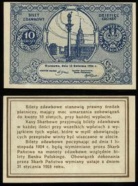 10 groszy 28.04.1924, piękne, Miłczak 44