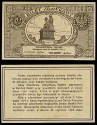 20 groszy 28.04.1924, tępe 2 rogi, Miłczak 45