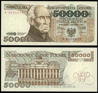 50.000 złotych 1.09.1989, seria A, piękne, Miłcz