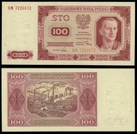 100 złotych 1.07.1948, seria HM, niewielkie ugię