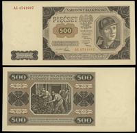 500 złotych 1.07.1948, seria AC, piękne, Miłczak