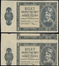 1 złoty 1.10.1938, wydrukowane na papierze bez z