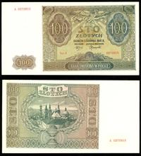 100 złotych 1.08.1941, seria A, pięknie zachwane