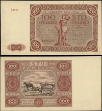 100 złotych 15.07.1947, Ser. A, ślad po spinaczu