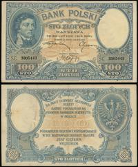 100 złotych 28.02.1919, seria S.C., ślad po prze