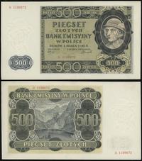500 złotych 01.03.1940, seria B, bardzo delikatn