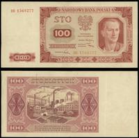 100 złotych 01.07.1948, seria DB, ślady po kilku