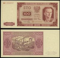 100 złotych 01.07.1948, seria KR, pięknie zachow
