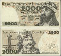 2.000 złotych 1.05.1977, seria B, pięknie zachow