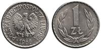 1 złoty 1966, Warszawa, aluminium, bardzo ładne,