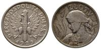 1 złoty 1925, Londyn, "z kropką", subtelna patyn