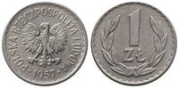 1 złoty 1957, bez znaku, Parchimowicz 213.a
