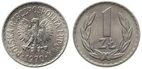 1 złoty 1970, Warszawa, pięknie zachowane, Parch
