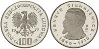 100 złotych 1977, Warszawa, Henryk Sienkiewicz -