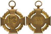 Wojskowy Krzyż Jubileuszowy 1848-1908, brąz 36 x