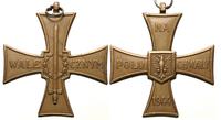 Krzyż Walecznych 1944, brąz 43 mm, brak wstążki