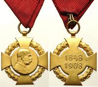 Wojskowy Krzyż Jubileuszowy 1848-1908, brąz złoc