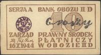 bon na 10 groszy 16.10.1944, z pieczęcią, lewy g