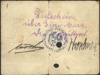 bon na 1 markę (1914), papier ze znakiem wodnym,