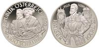 100 szylingów 1992, cesarz Karol V, srebro '900'