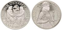 100 szylingów 1992, cesarz Maksymilian I, srebro