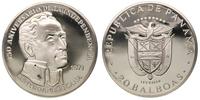 20 balboas 1971, 150-lecie niepodległości, srebr