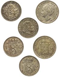3 x 1 gulden 1929, 1955 i 1957, srebro '720', ra