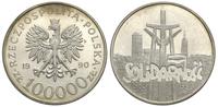 100.000 złotych 1990, Solidarność /na awersie li