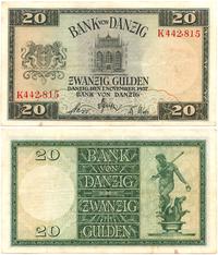 20 guldenów 1.11.1937, seria K, po delikatnej ko