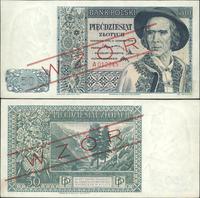 50 złotych 15.08.1939, WZÓR seria A 012345, prze