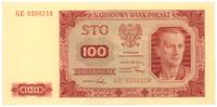 100 złotych 1.07.1948, seria GE, "bez ramki", ba