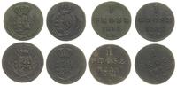 lot 4 monety, Warszawa, 1 grosz 1811 I.B. 1 gros