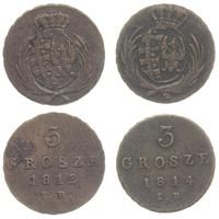 lot 2 monety, Warszawa, 3 grosze 1812 I.B. 3 gro