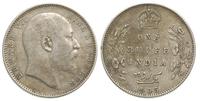 1 rupia 1905, Kalkuta, srebro 11.61 g, patyna, K