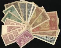 lot: 15 szt banknotów 1940-48, w zestawie: 50 gr