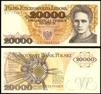 20.000 złotych 1.02.1989, seria AE, wyśmienite, 